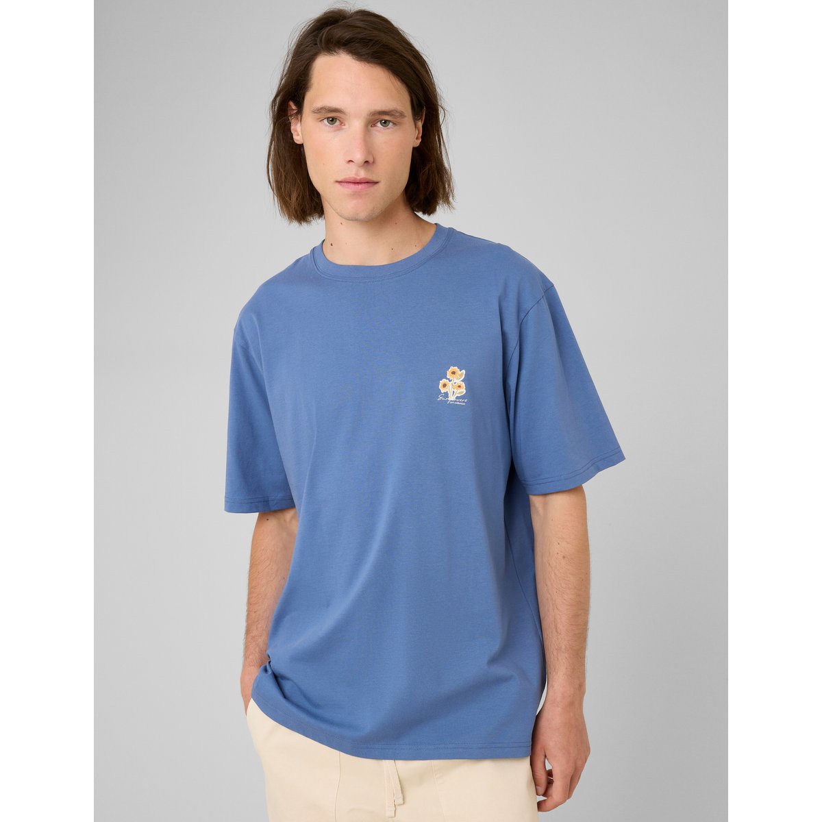 T-shirt imprimé bleu, BZB