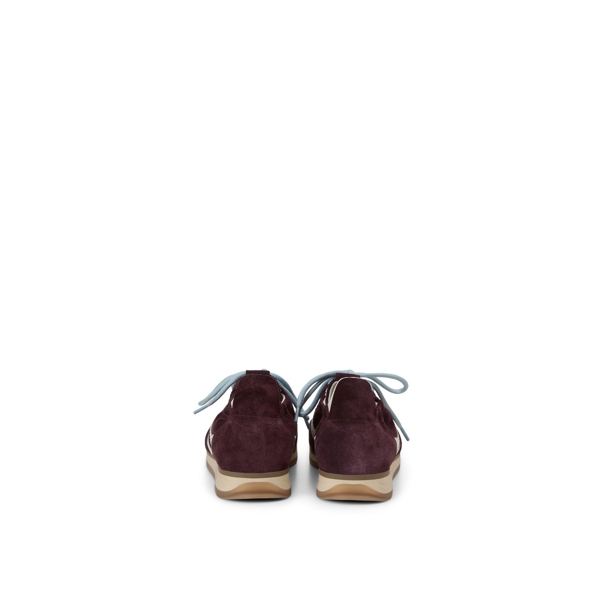 Modèle de baskets Mila en daim et cuir lisse rouge fonce, MARC O'POLO
