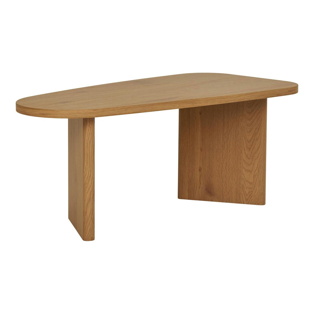 Table basse design pieds asymétriques TARTU chêne blond, PIER IMPORT