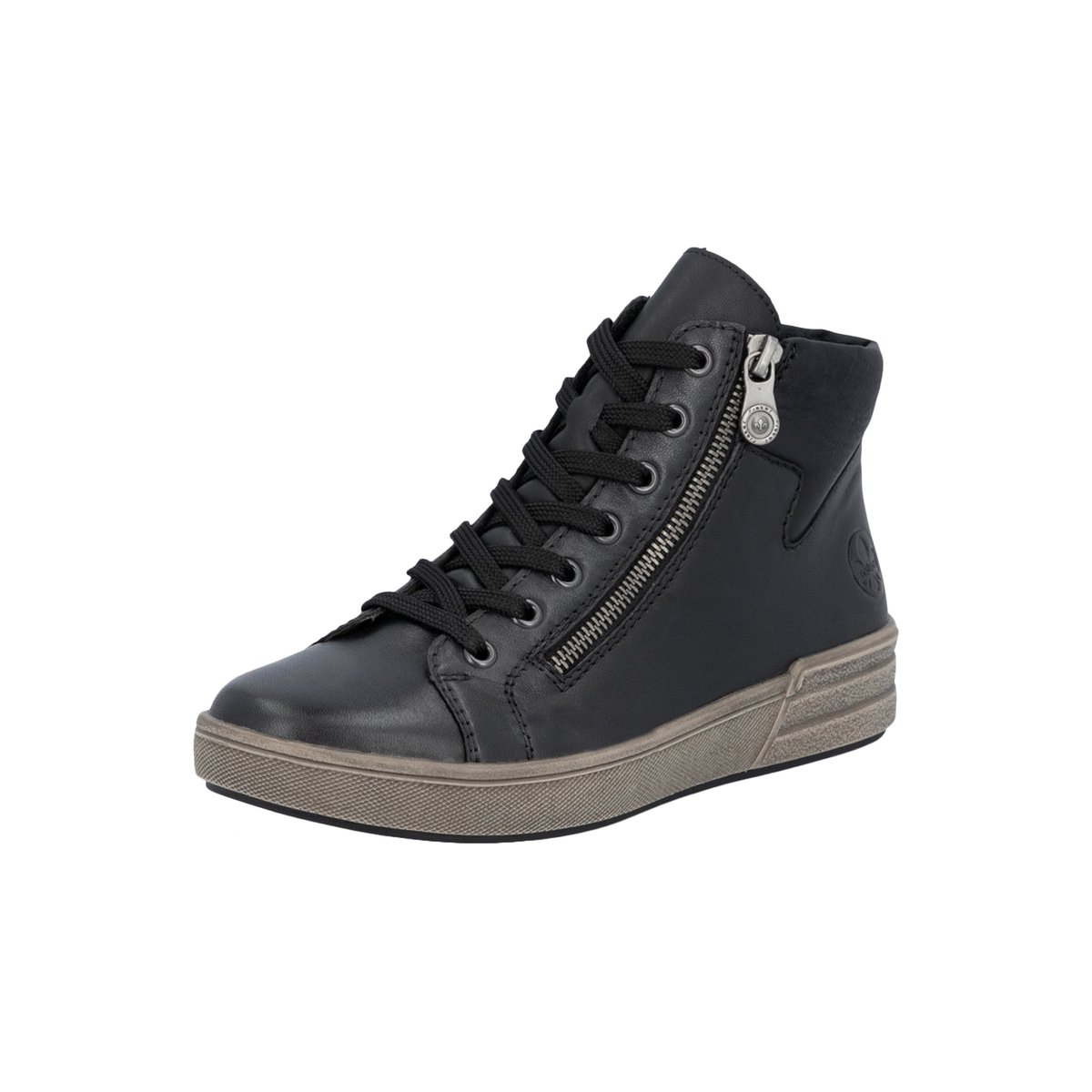 Baket Montante Cuir Lugano noir, RIEKER