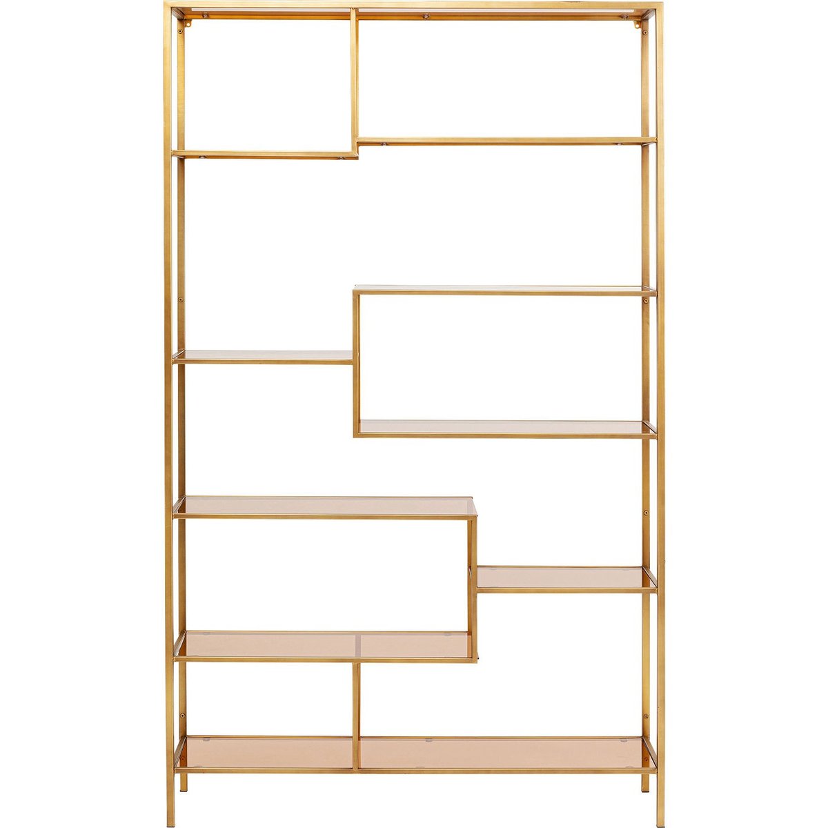 Étagère en verre et acier 195x115cm, LOFT or, KARE DESIGN