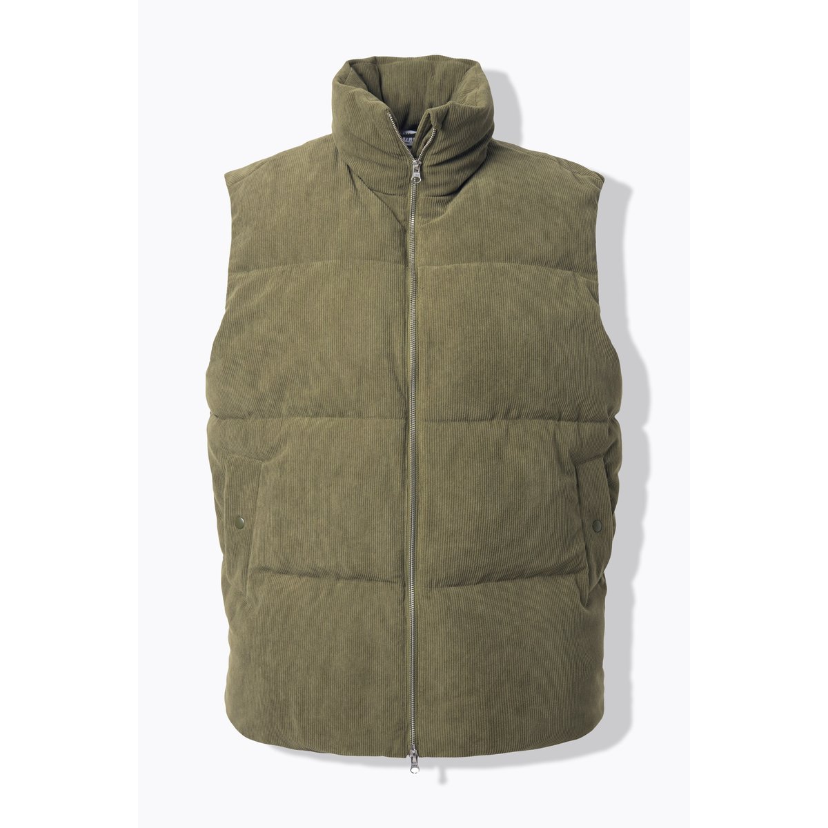 Gilet matelassé oversize en velours côtelé palmiers verts, STUDIO UNTOLD