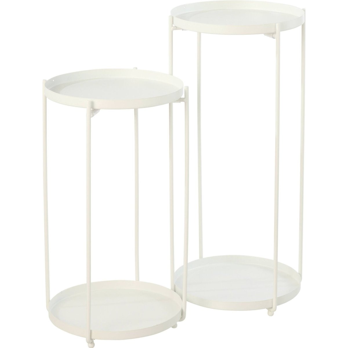 Table d'appoint ronde en métal blanc, RECOLLECTION