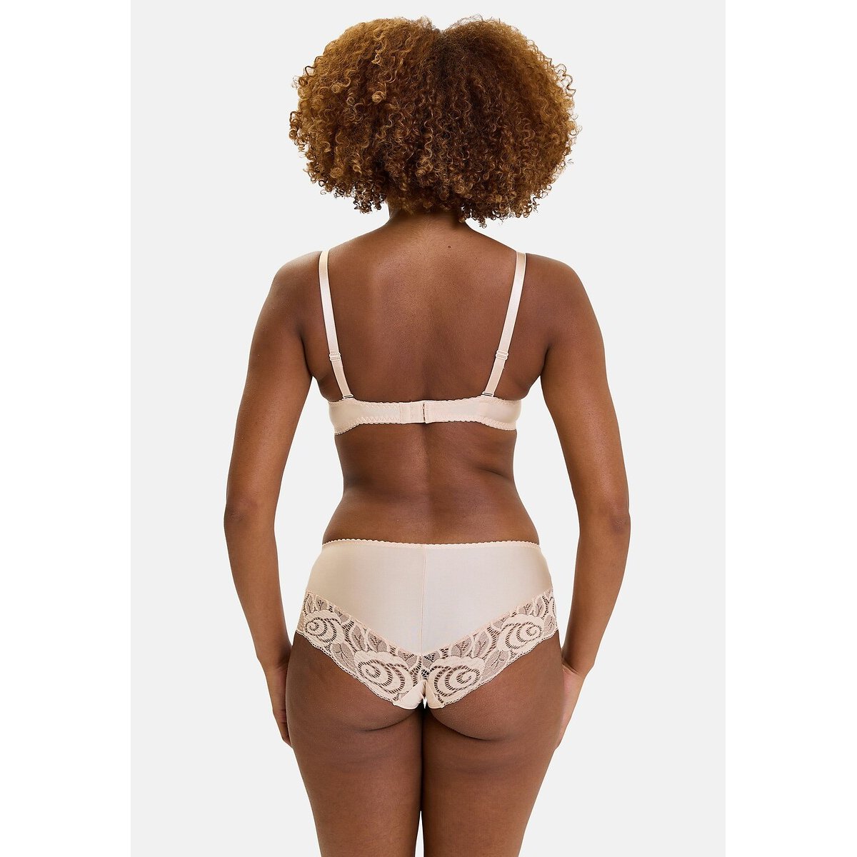 Hipster van microvezel en kant Amélie beige   , SANS COMPLEXE