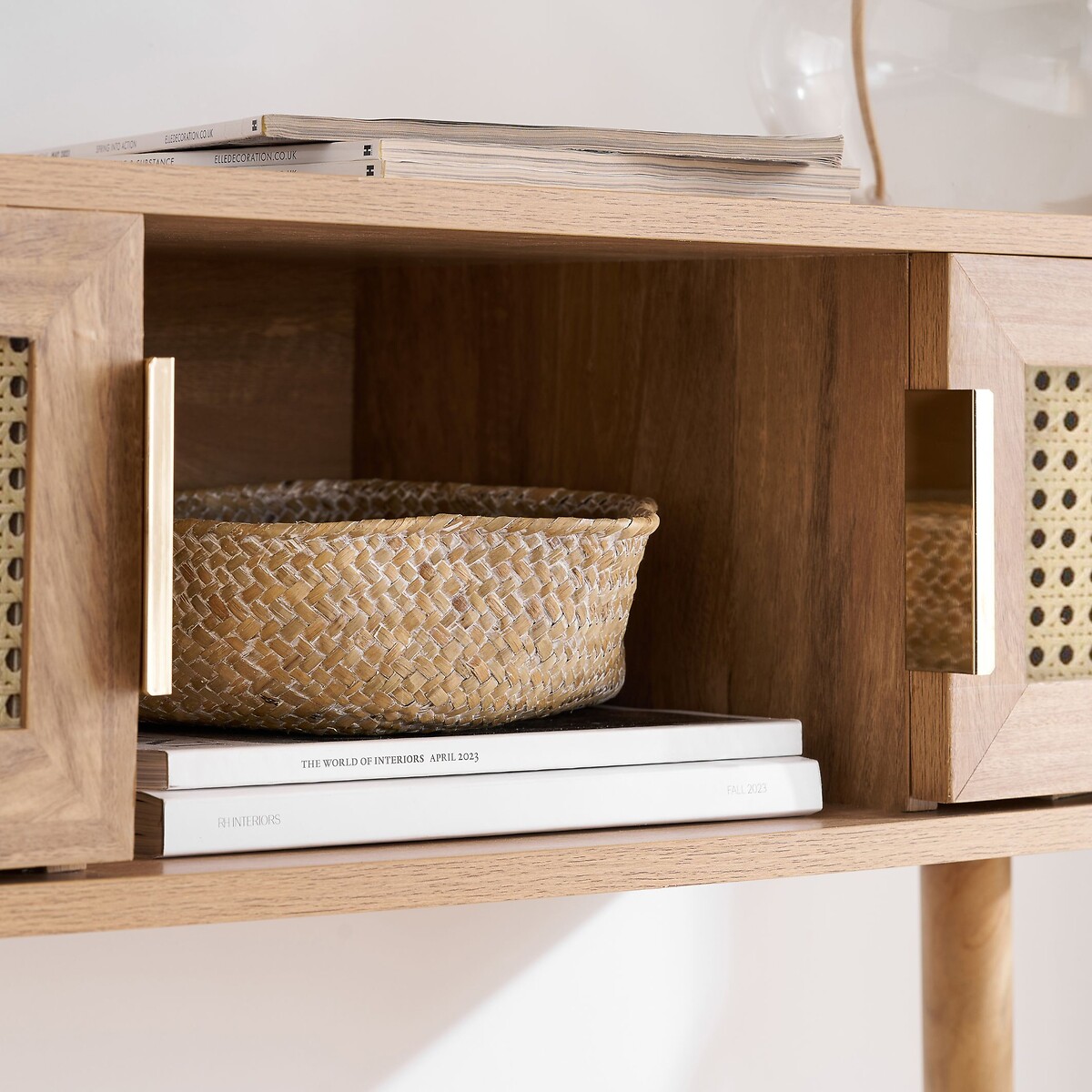 Naya Rattan Console Table natural oak, SO'HOME