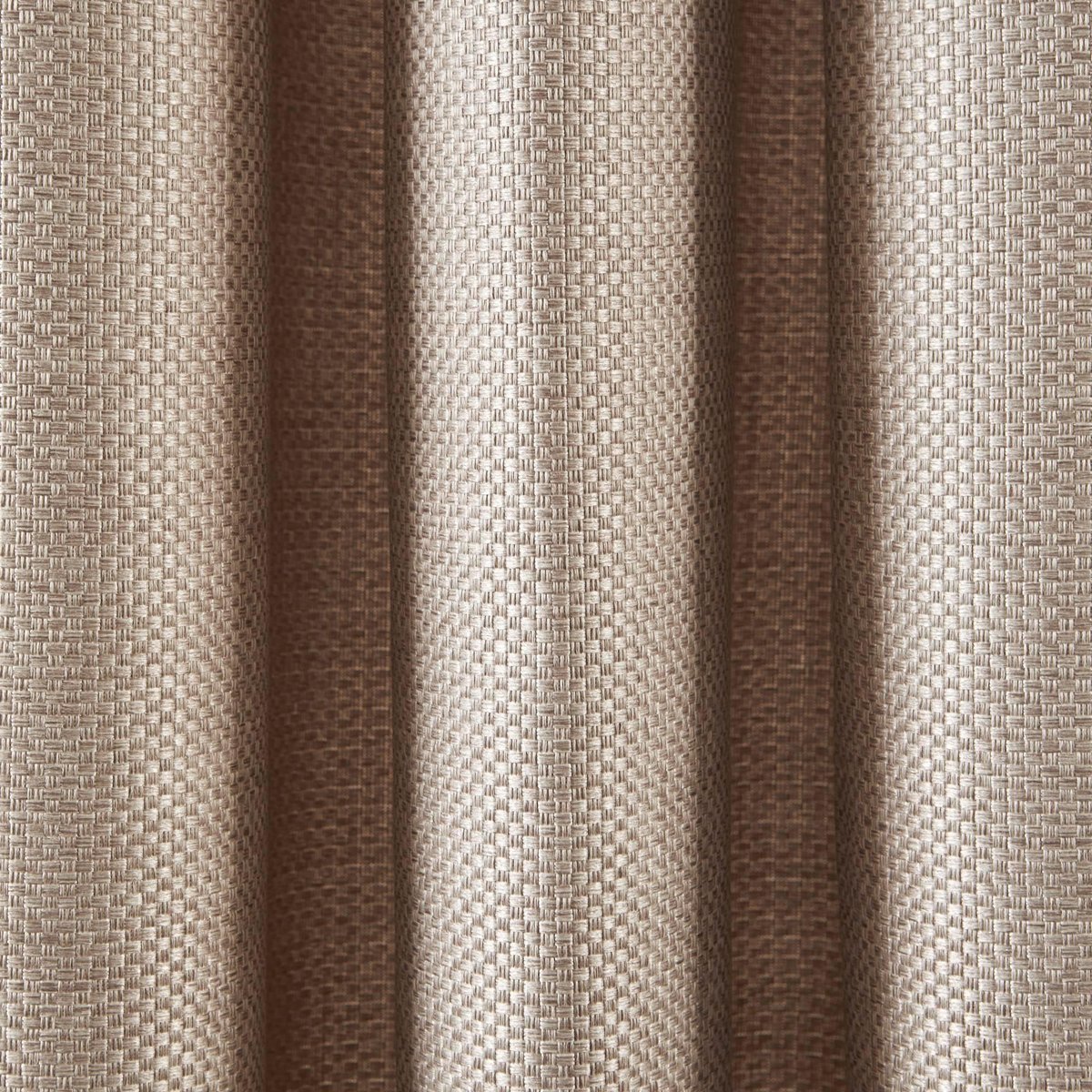 rideau oeillets doublé occultant en Tissage toile à l'effet satiné COCONUT osier, MADURA