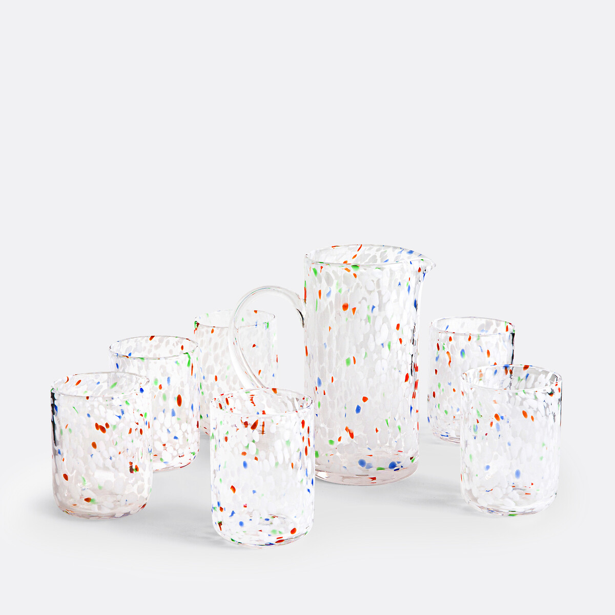 Lote de 6 vasos moteados, Dotio multicolor, LA REDOUTE INTERIEURS