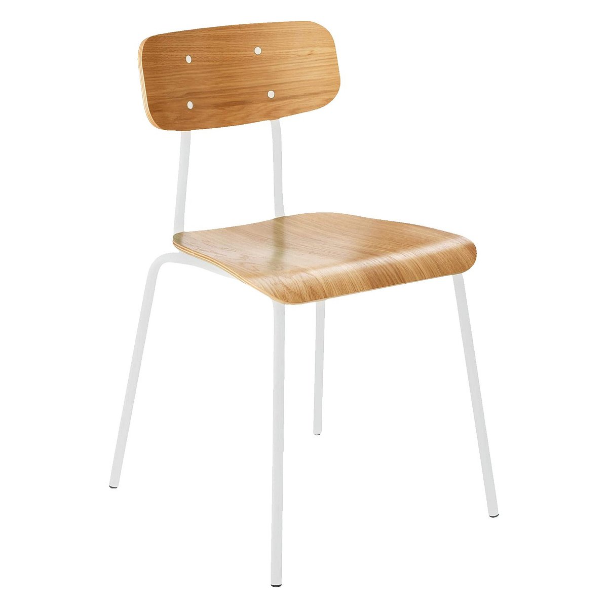 Chaise en chêne et pieds en acier laqué HESTER naturel clair, HABITAT