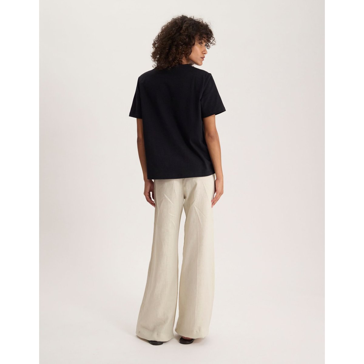T-shirt Eliott en coton noir, INES DE LA FRESSANGE PARIS