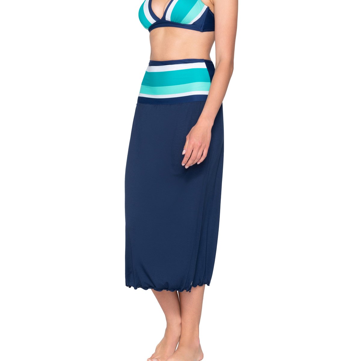 Robe estivale multipositions convertible jupe Horizon bleu, LUNA SPLENDIDA