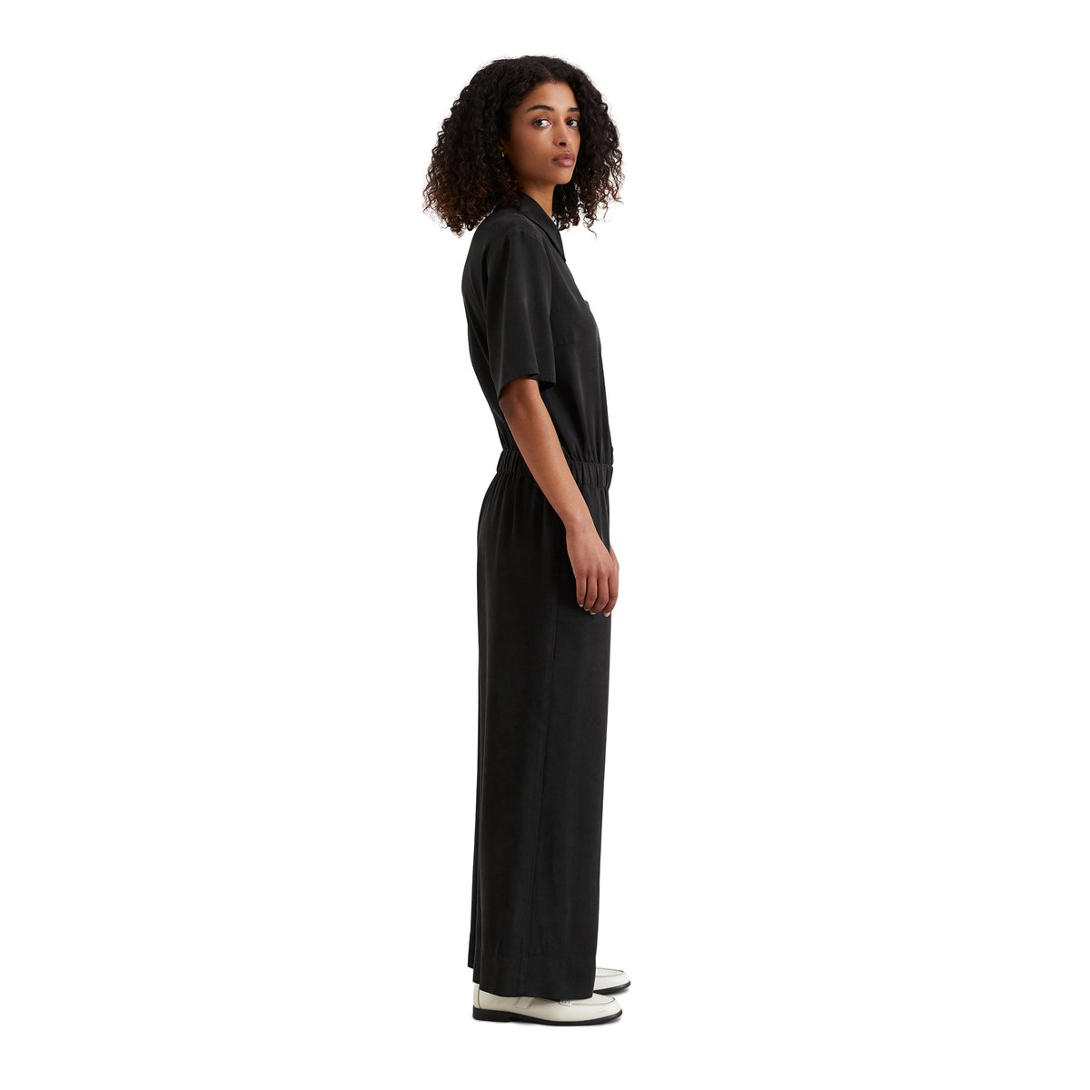 Jumpsuit relaxed en lyocell LENZING™ noir, MARC O’POLO DENIM