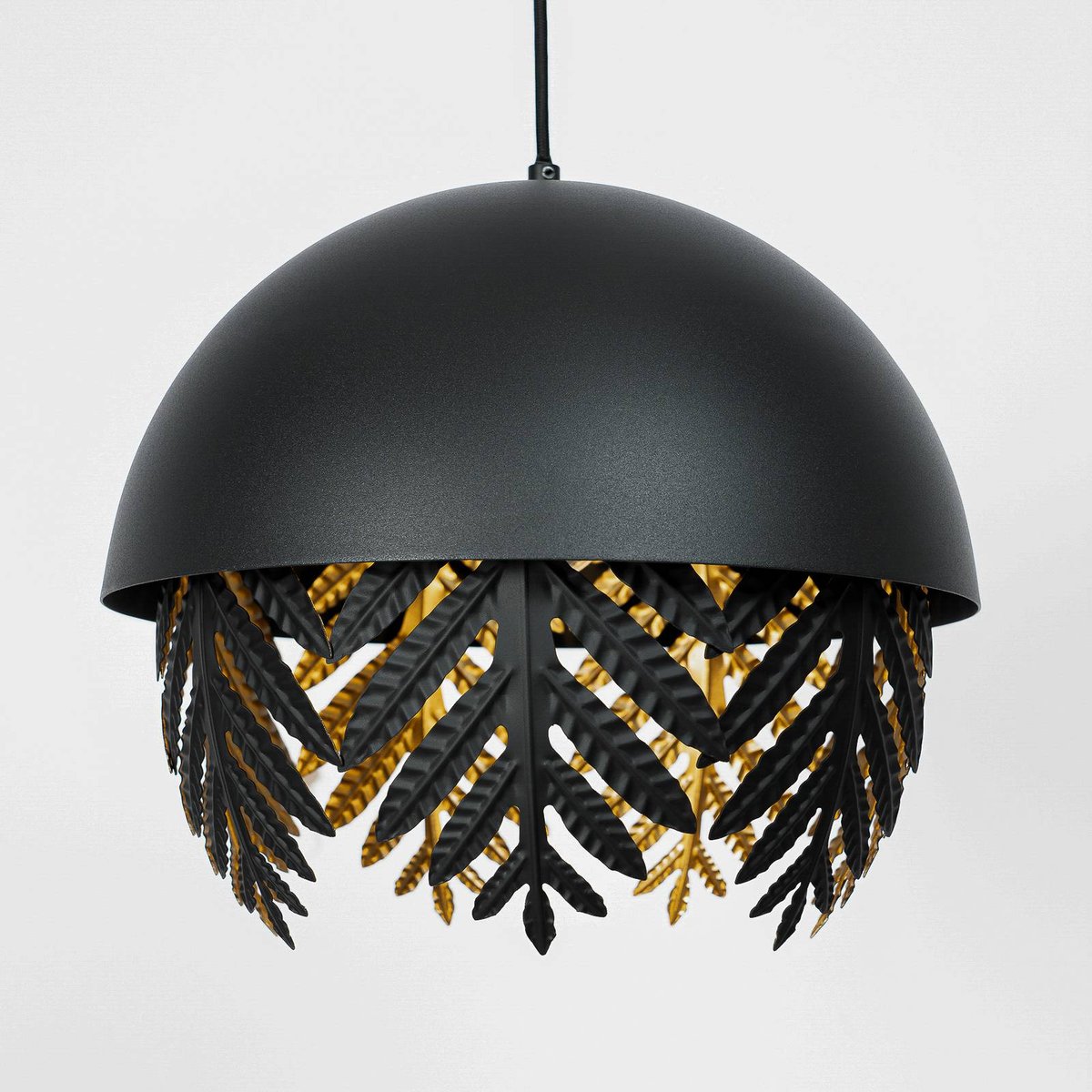 Suspension en métal design, Aparas noir, or, LUCANDE