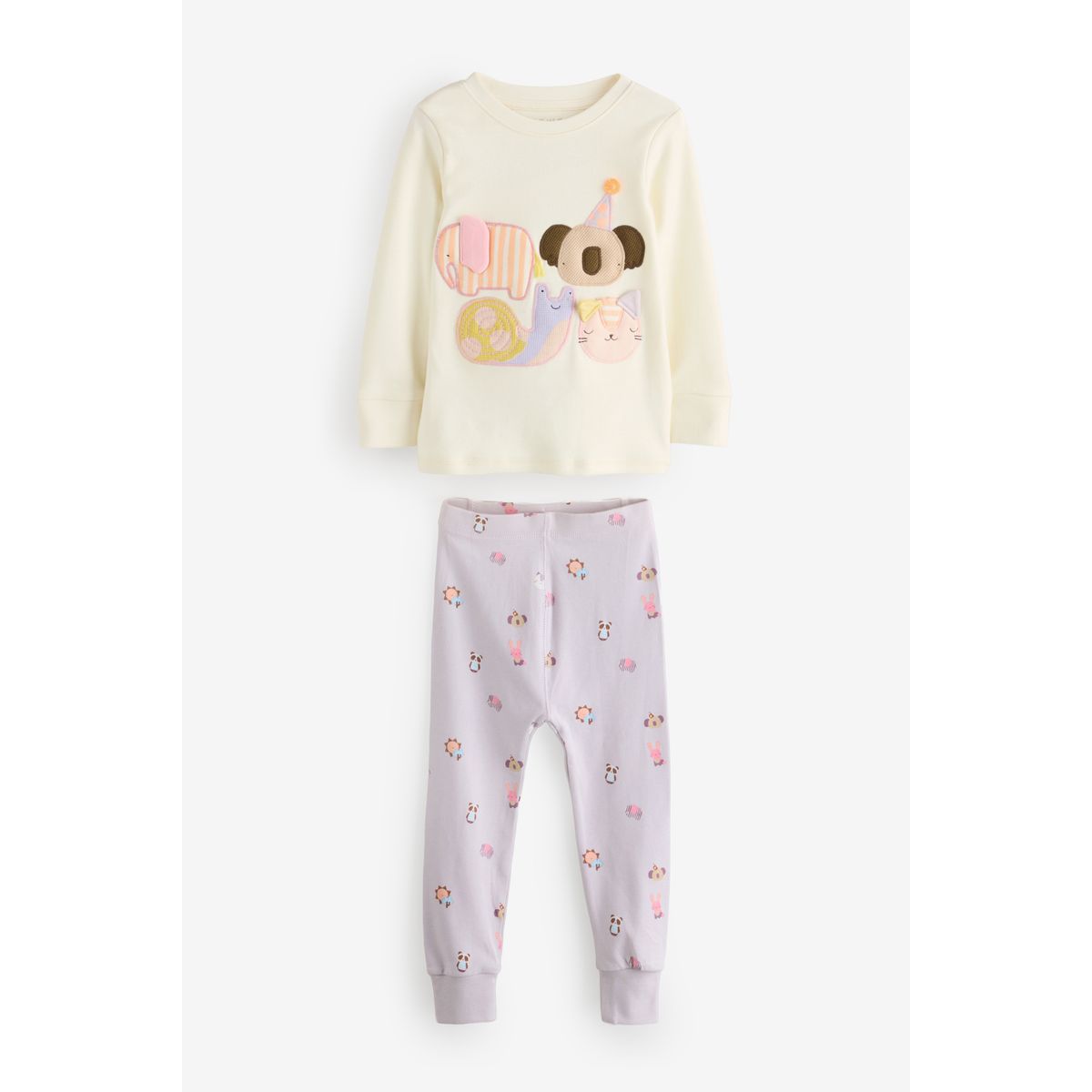 Pyjama douillet à manches longues, lot de 3 caractère pastel, NEXT