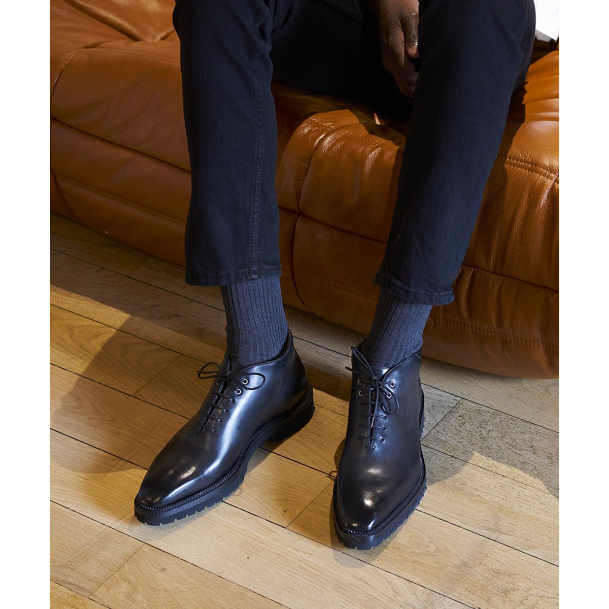 Boots cuir EMILIO gris, FINSBURY
