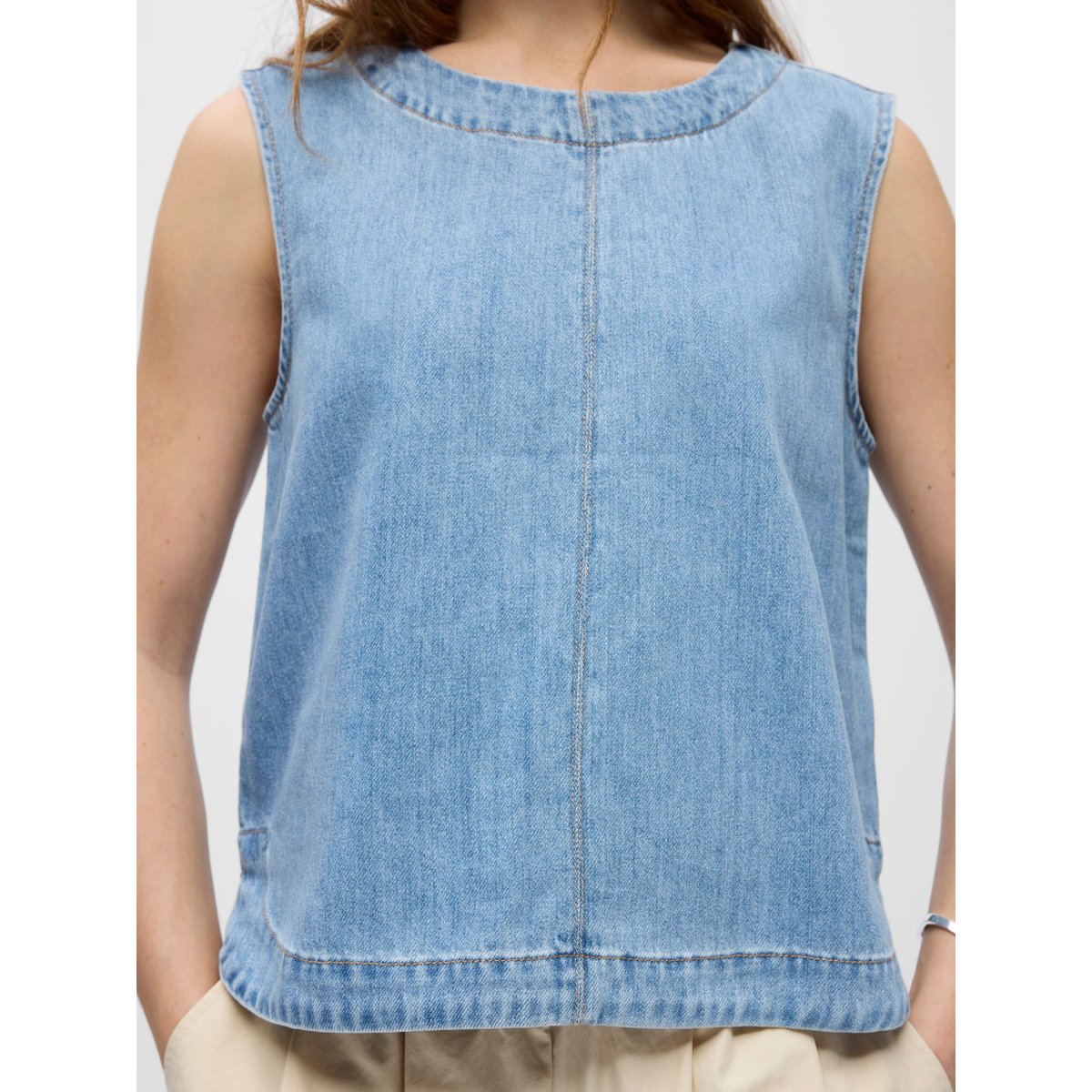 Top light blue denim, OBJECT