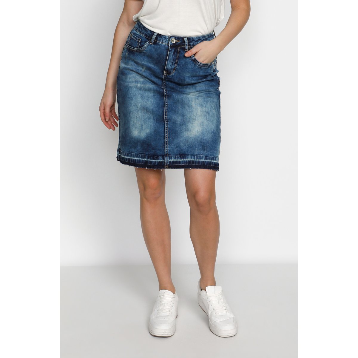 Skirt bleu rich blue denim, CREAM
