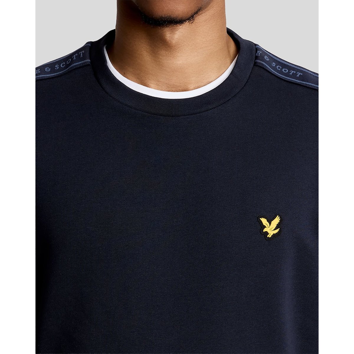 Sweat-shirt col rond Sports Tape bleu foncé marine, LYLE & SCOTT