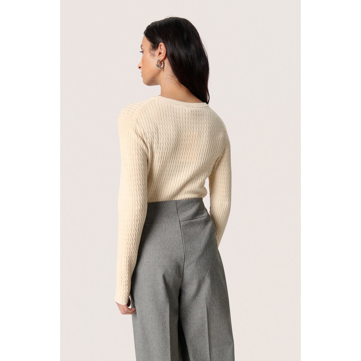 Pullover tricoté beige sandshell, SOAKED IN LUXURY