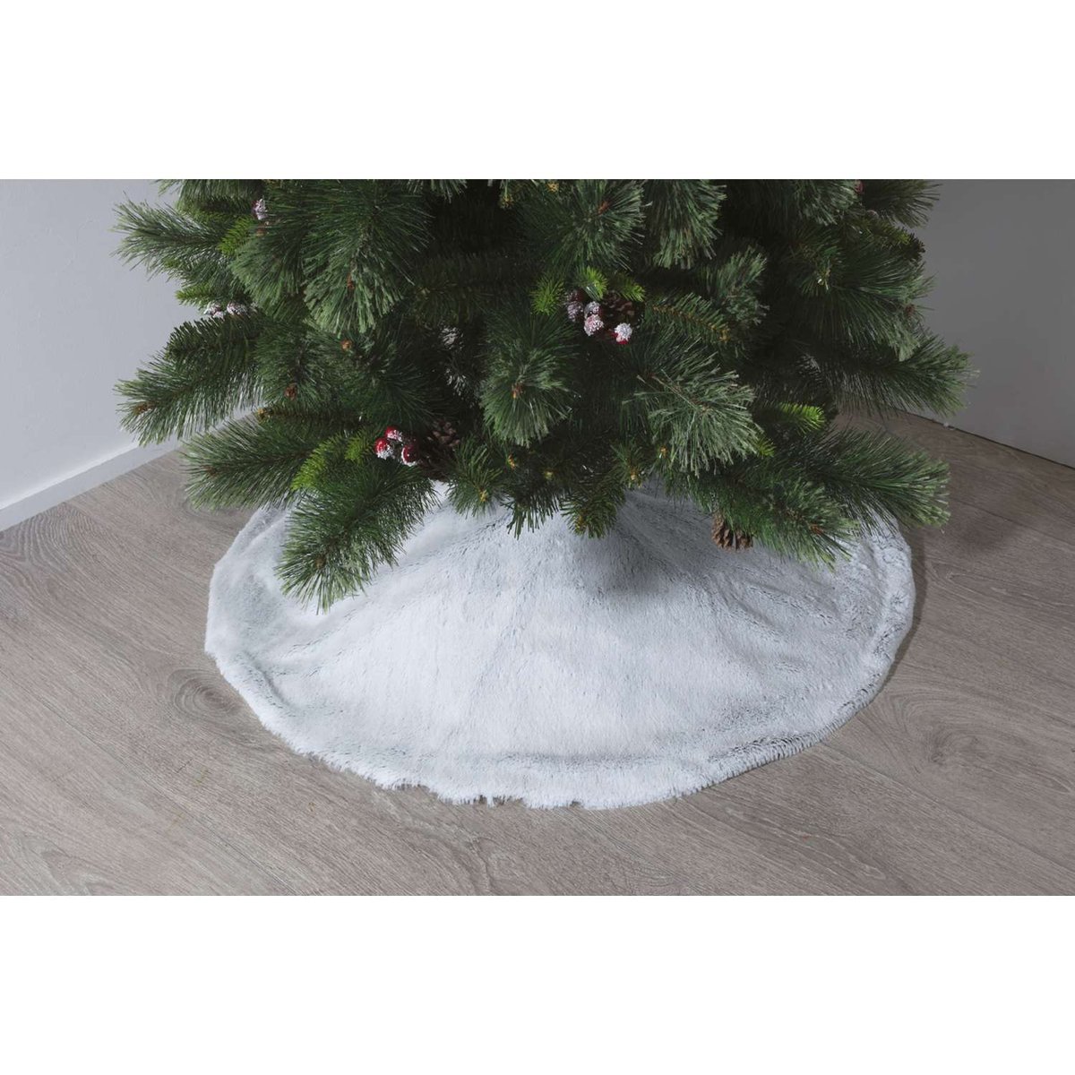 Tapis pour sapin de Noël duveteux blanc, ATMOSPHERA