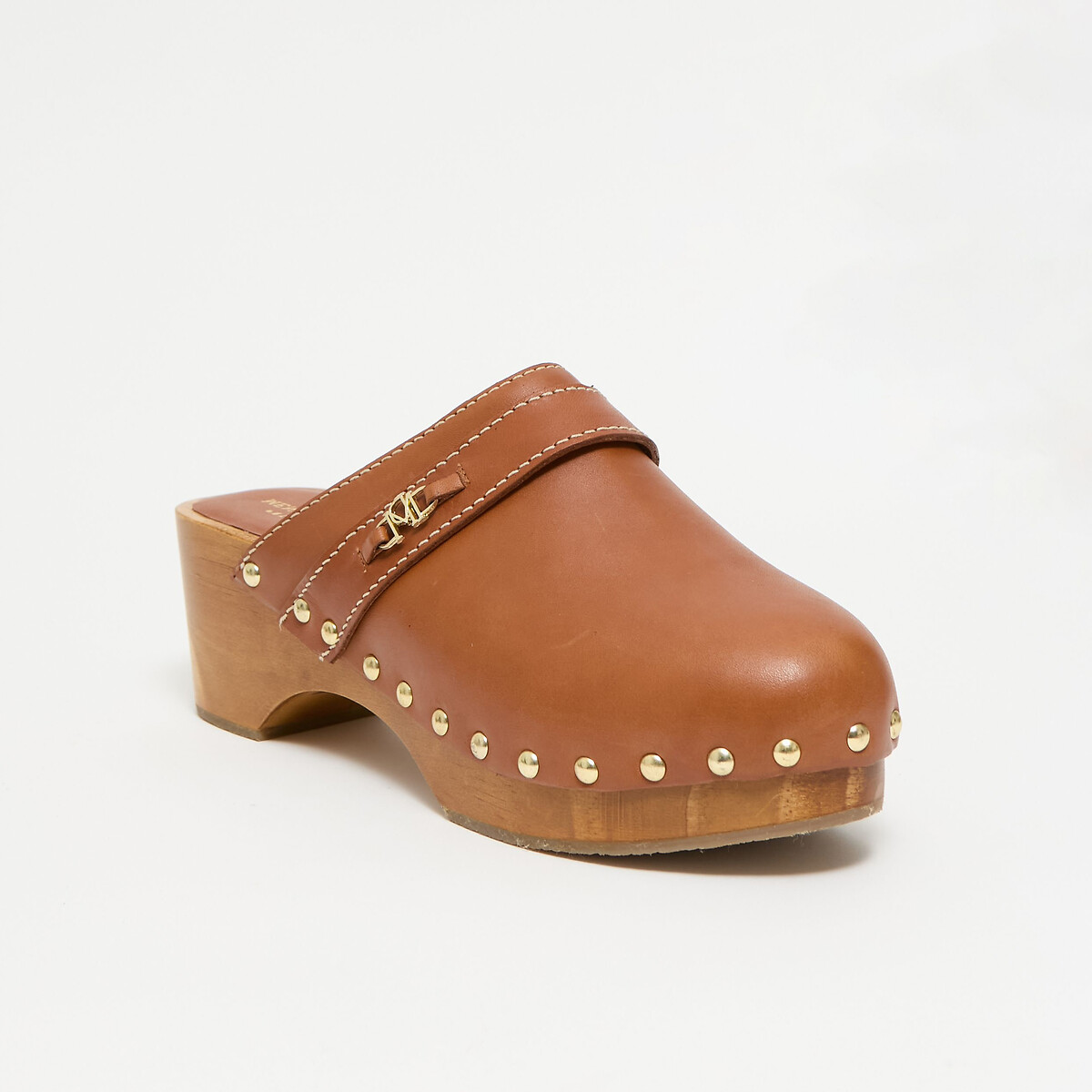 Zoccoli in pelle, CARAMEL cammello, PETITE MENDIGOTE