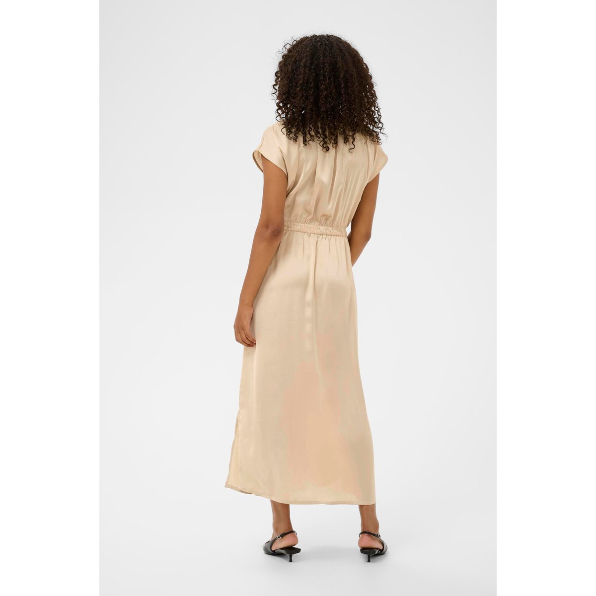 Robe maxi beige oxford tan, KAFFE