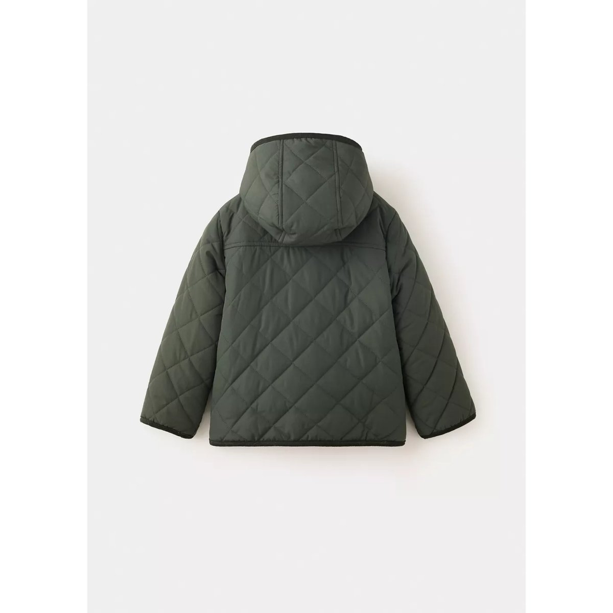 Manteau matelassé à capuche kaki, MANGO BABY