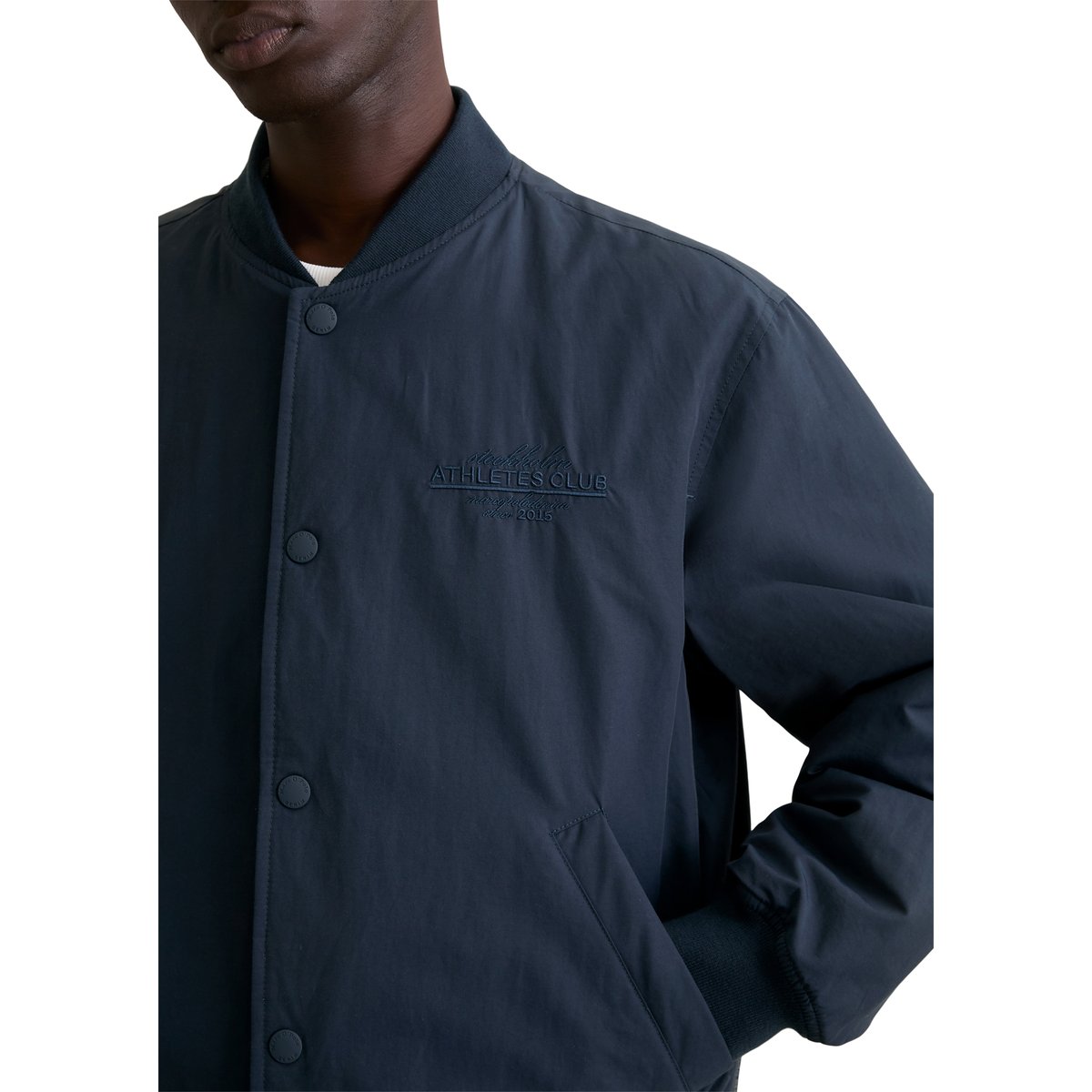 Blouson régulier imperméable et légèrement matelassé bleu foncé, MARC O’POLO DENIM