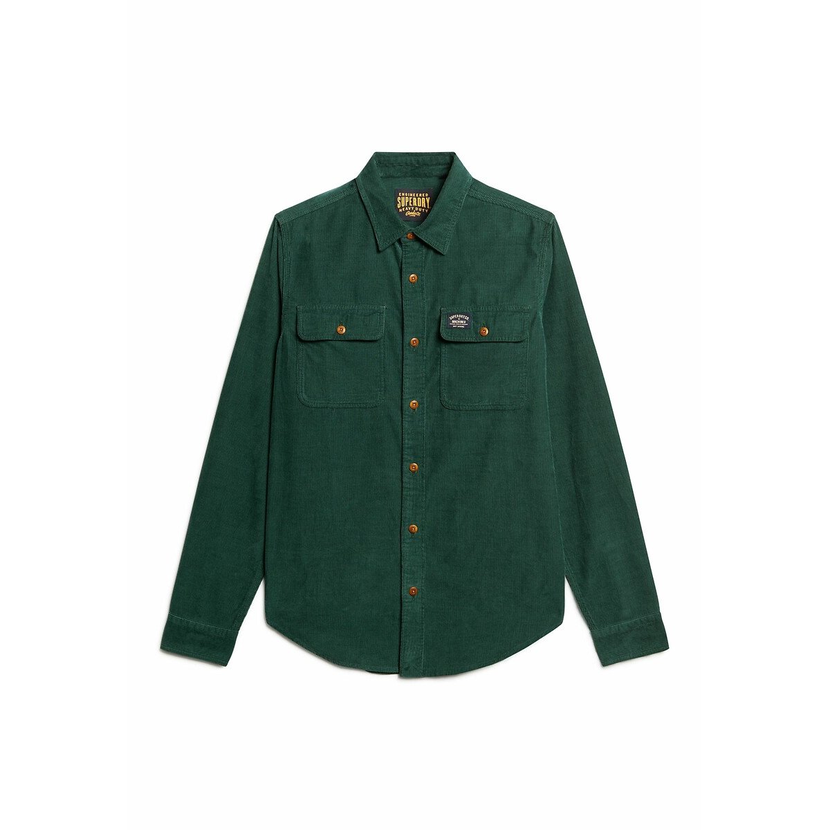 Chemise en velours côtelé Trailsman vert foncé, SUPERDRY