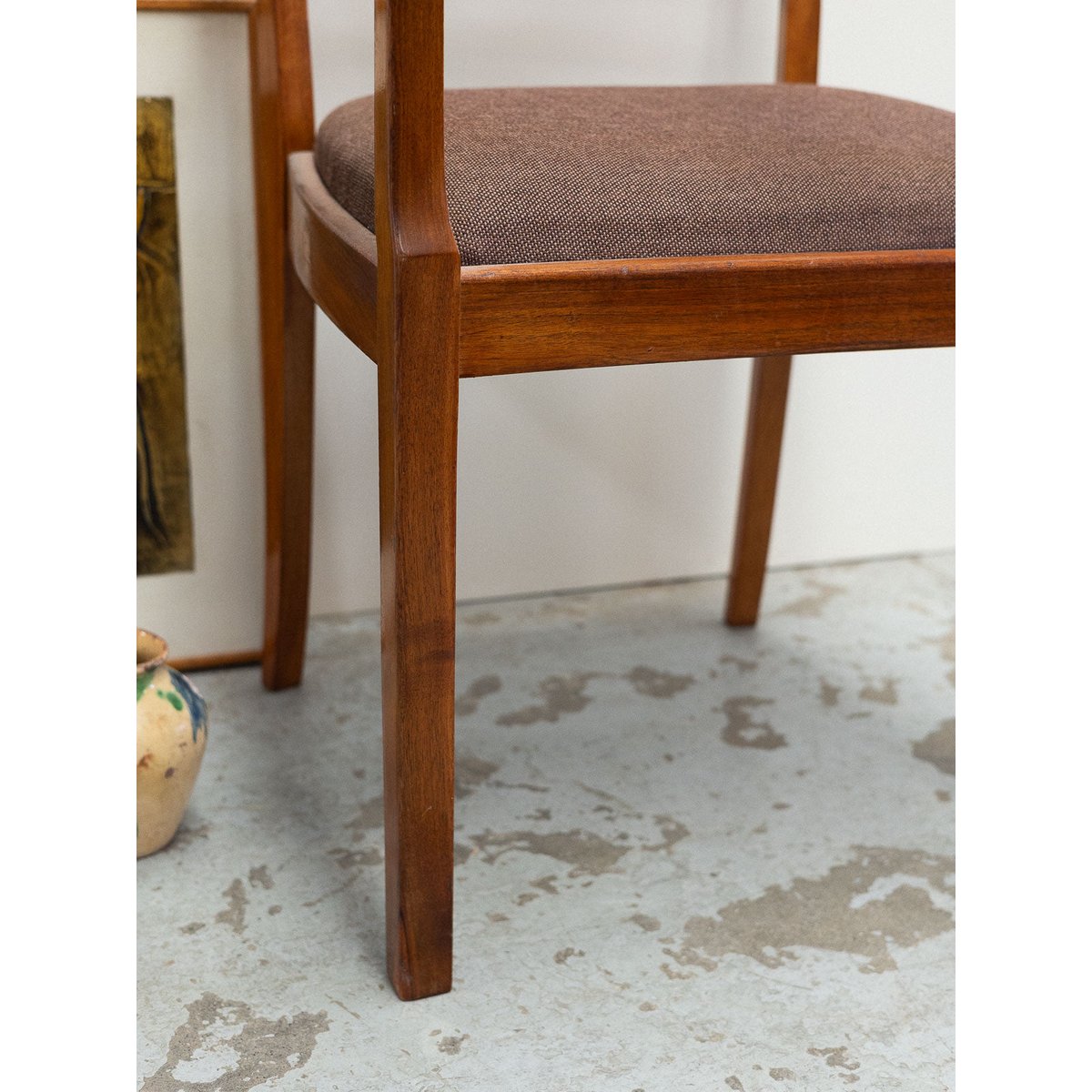 Joli fauteuil en bois Jakob N°1342 - Bon état bois foncé, DEBONGOUT