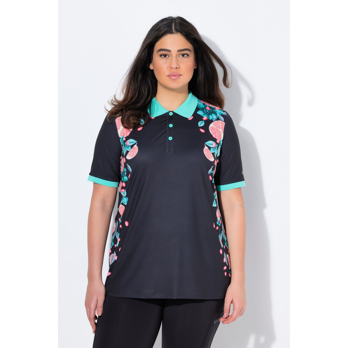 Polo technique à manches courtes. noir, ULLA POPKEN