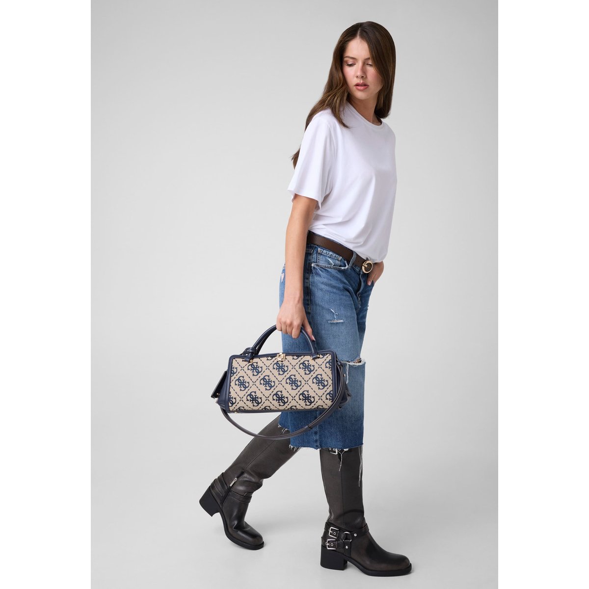 Sac Besace Audrey Logo bleu, GUESS