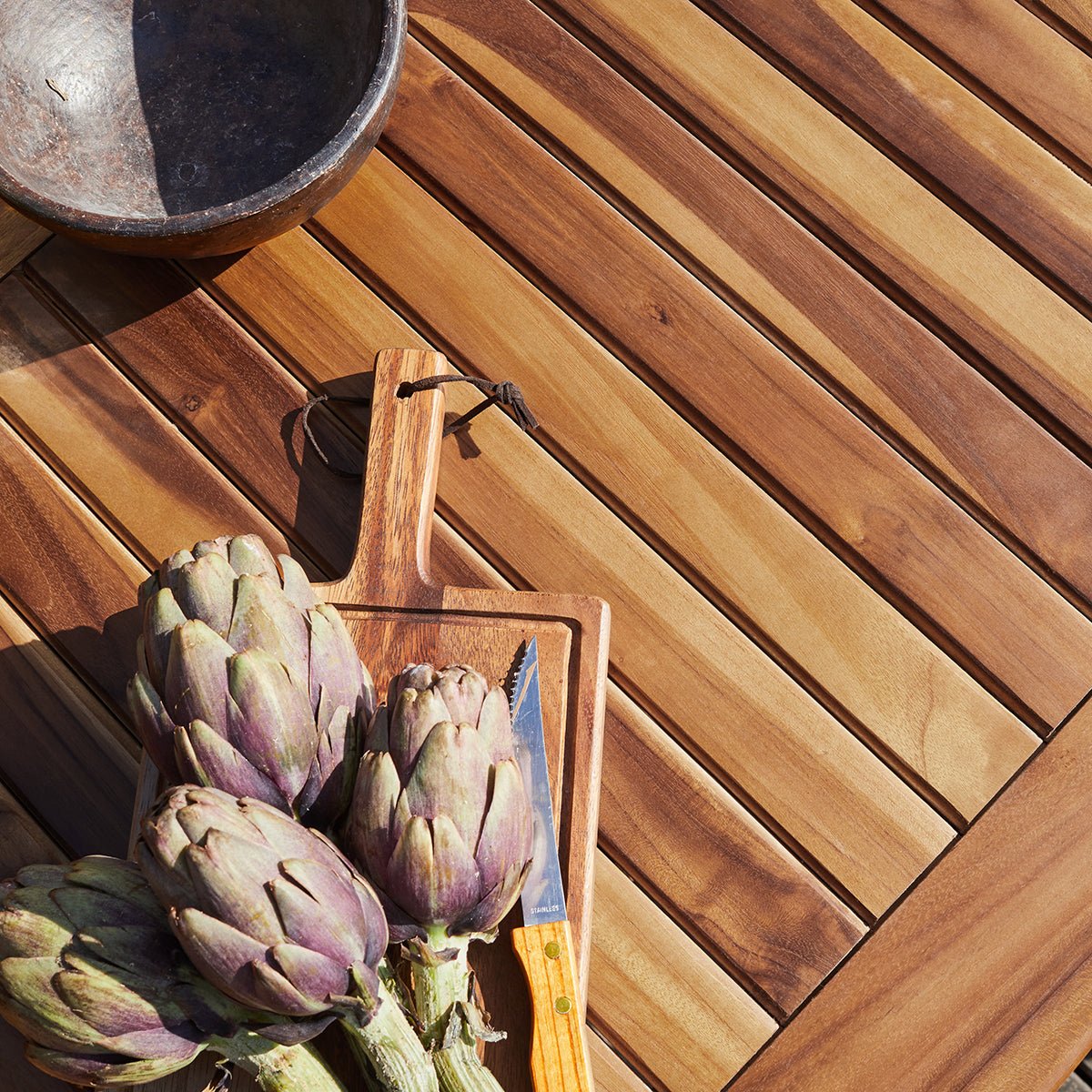 Salon de jardin en teck huilé extensible 4/8 places BALI marron, BERAH GETAH