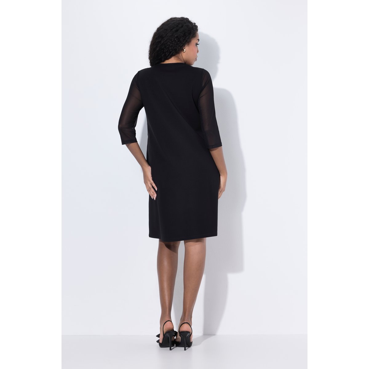 Robe en point de Rome noir, ULLA POPKEN