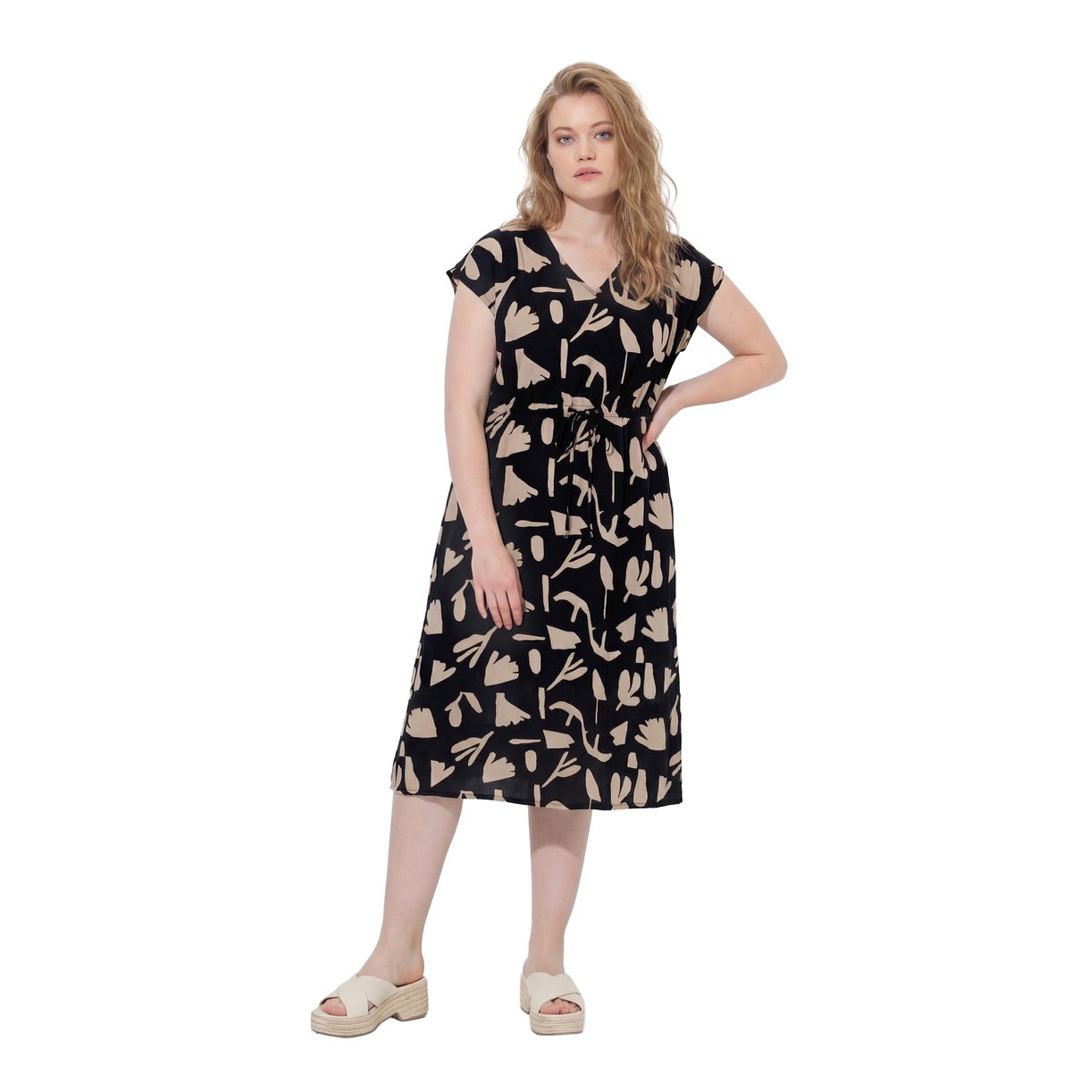 Robe maxi à fleurs noir, ULLA POPKEN