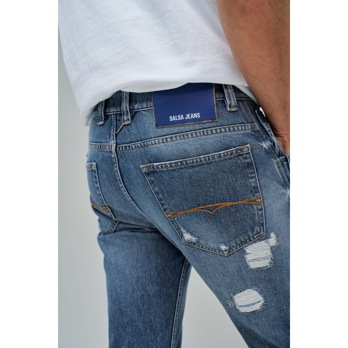 JEAN REGULAR FIT CRAFT SERIES bleu denim, SALSA JEANS
