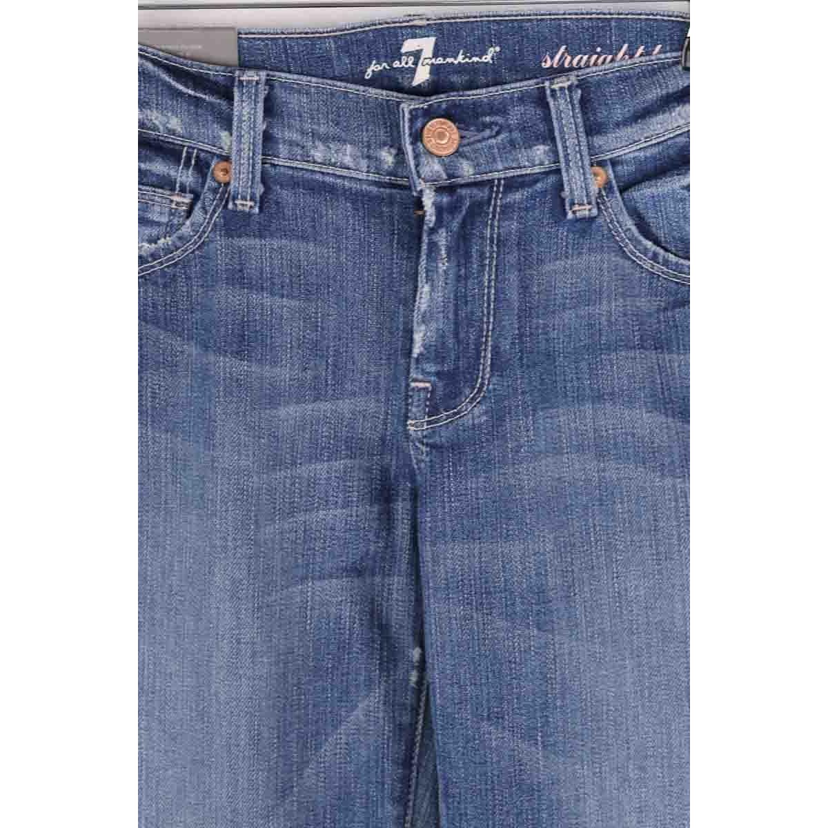 Jean droit - Très Bon État bleu, 7 FOR ALL MANKIND