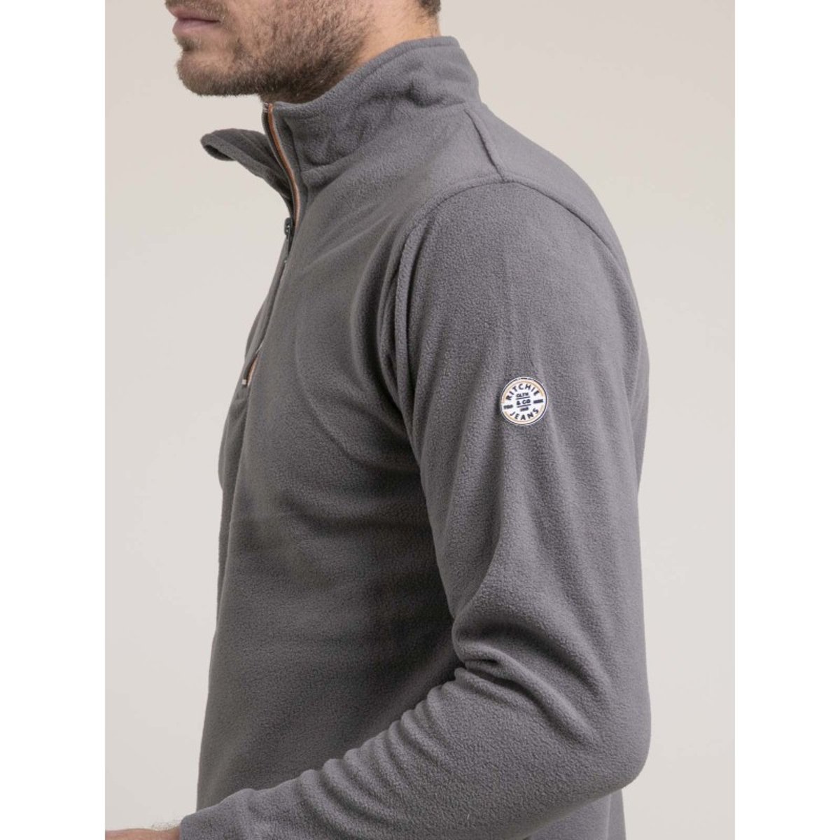 Sweat Polaire Col Camionneur Watom gris, RITCHIE