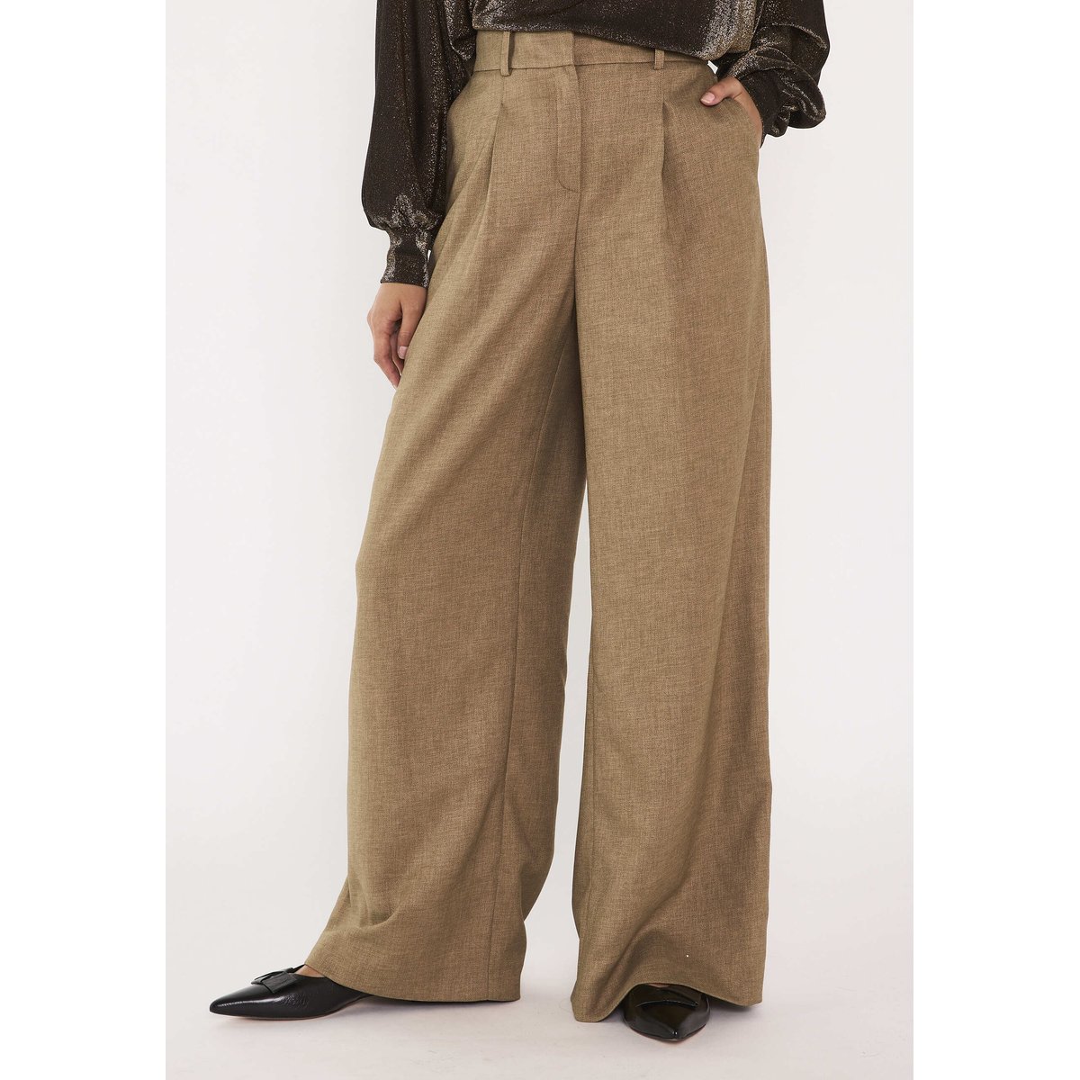 Pantalon taille haute bronze FLAUBERT bronze, Maison 123