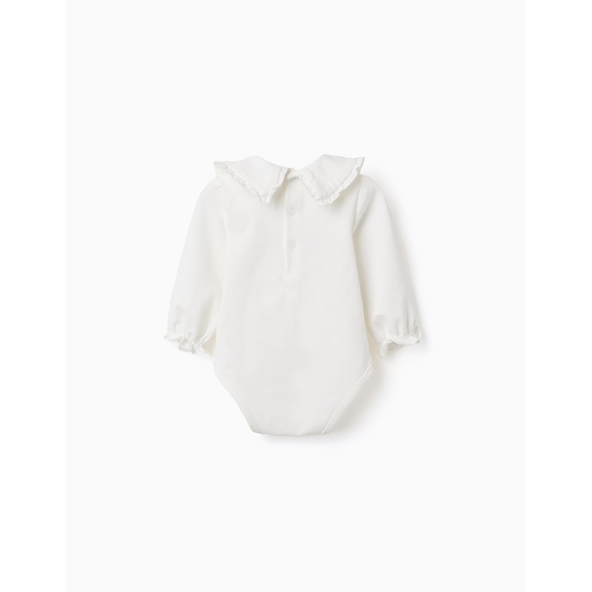 Body en coton à manches longues avec volants blanc, ZIPPY