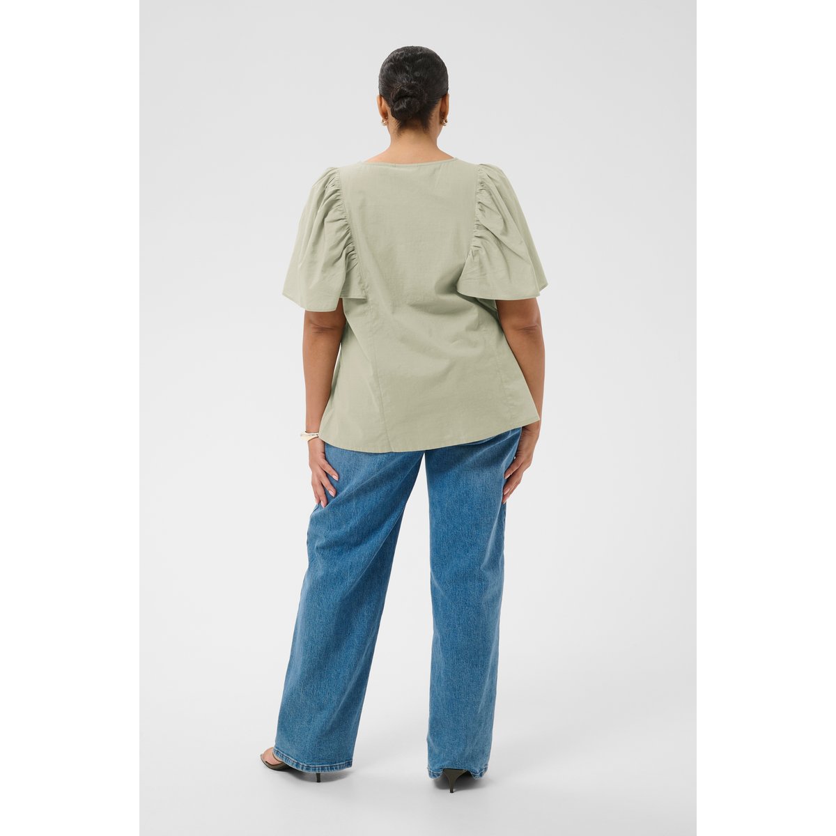 Blouse à manches courtes vert seagrass, KAFFE CURVE