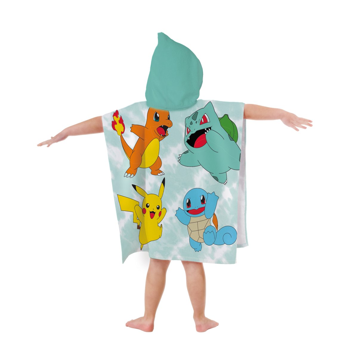 Cape de bain imprimée 100% coton, GREEN vert, POKEMON