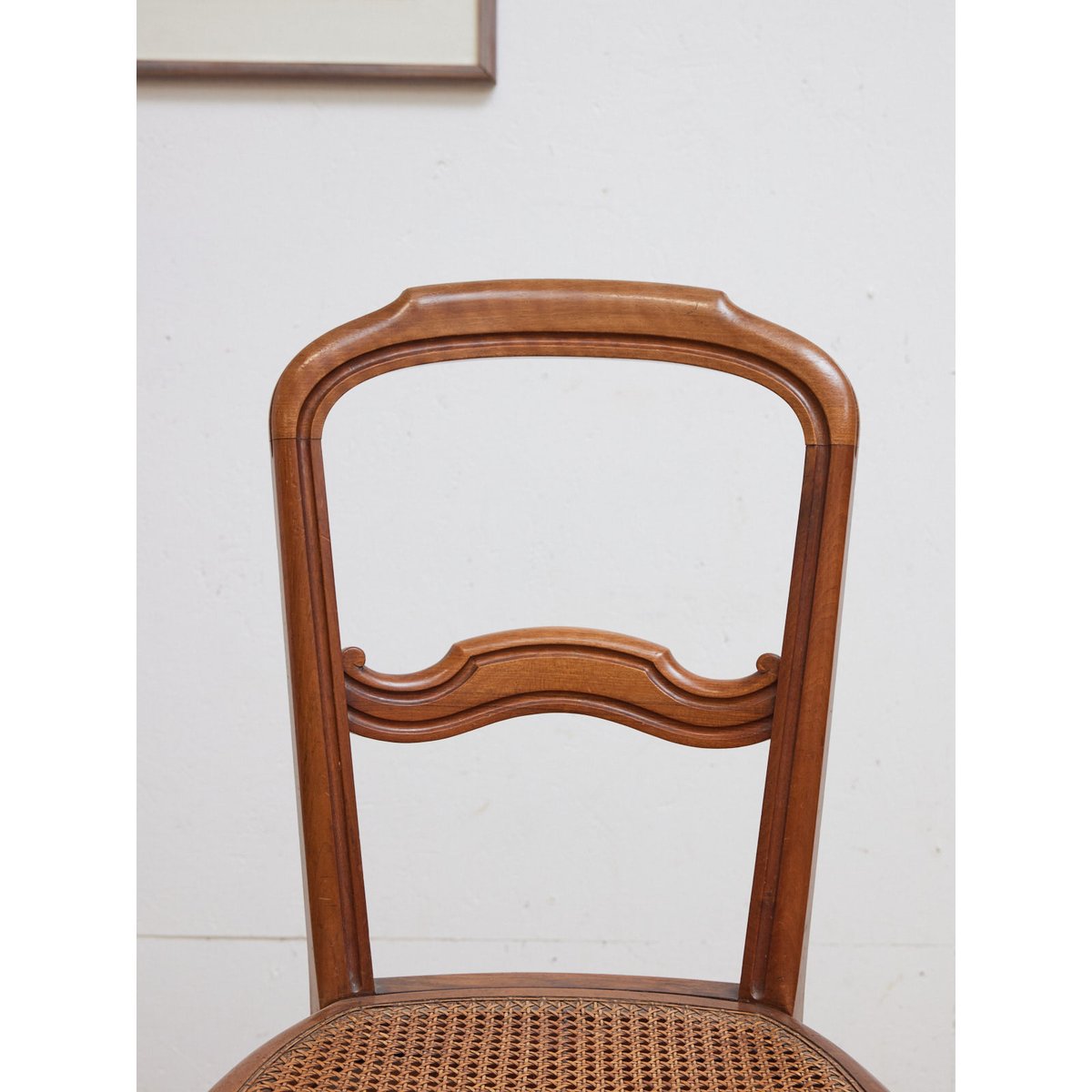 Lot de 4 chaises cannage Claude N°1468 - Bon état bois clair, DEBONGOUT