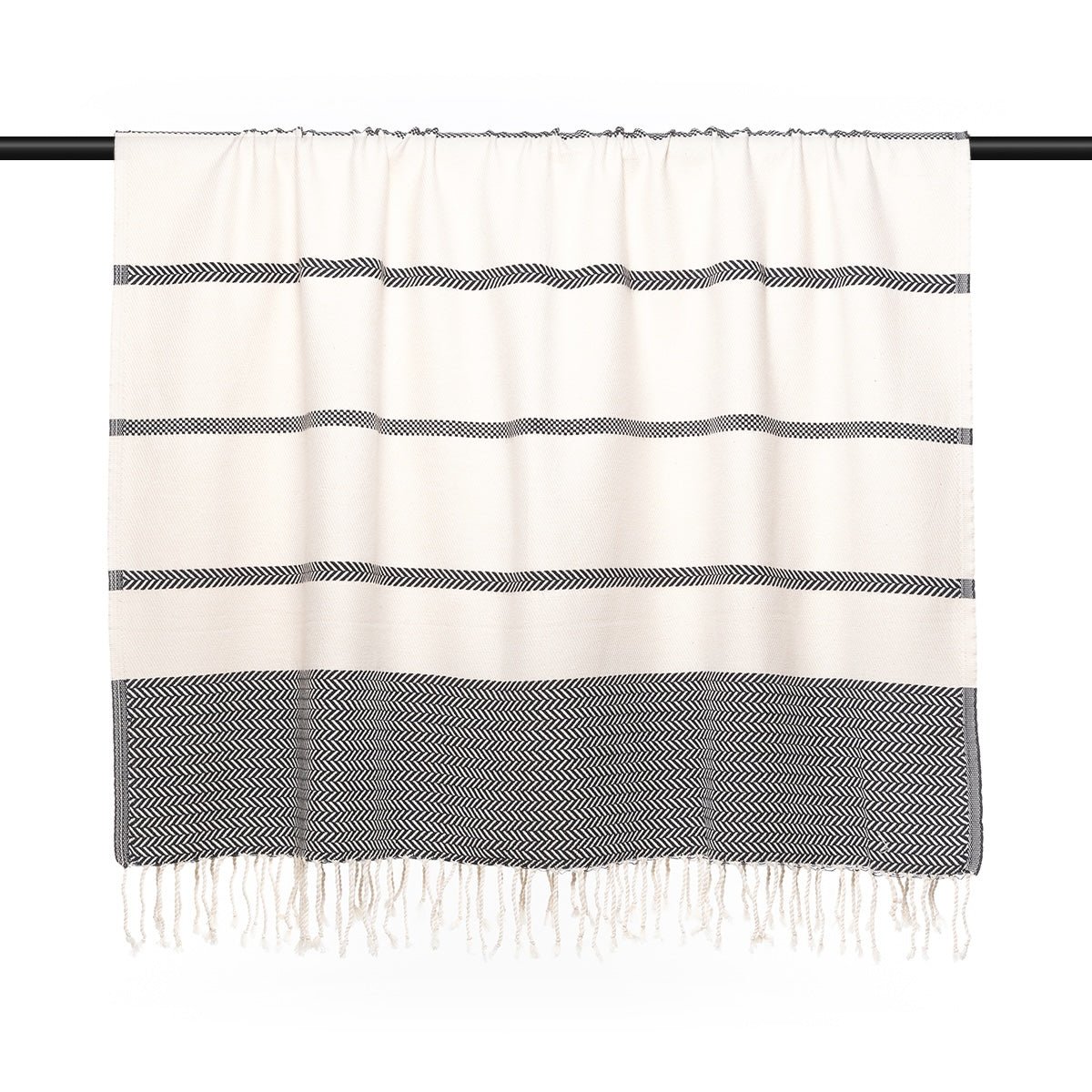 Plaid coton LIV noir, FEBRONIE
