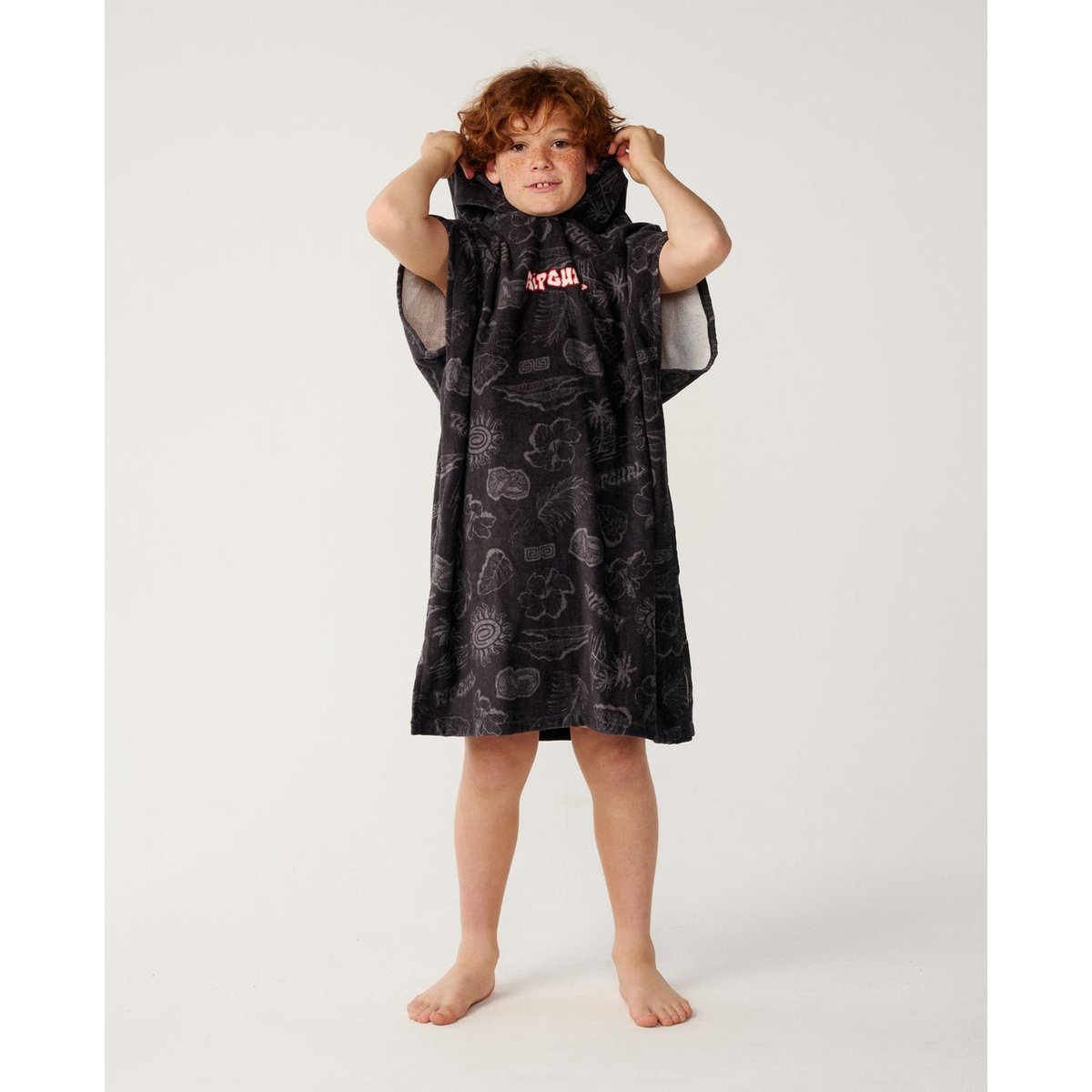 Poncho SURF enfant SESSIONS washed black, RIP CURL