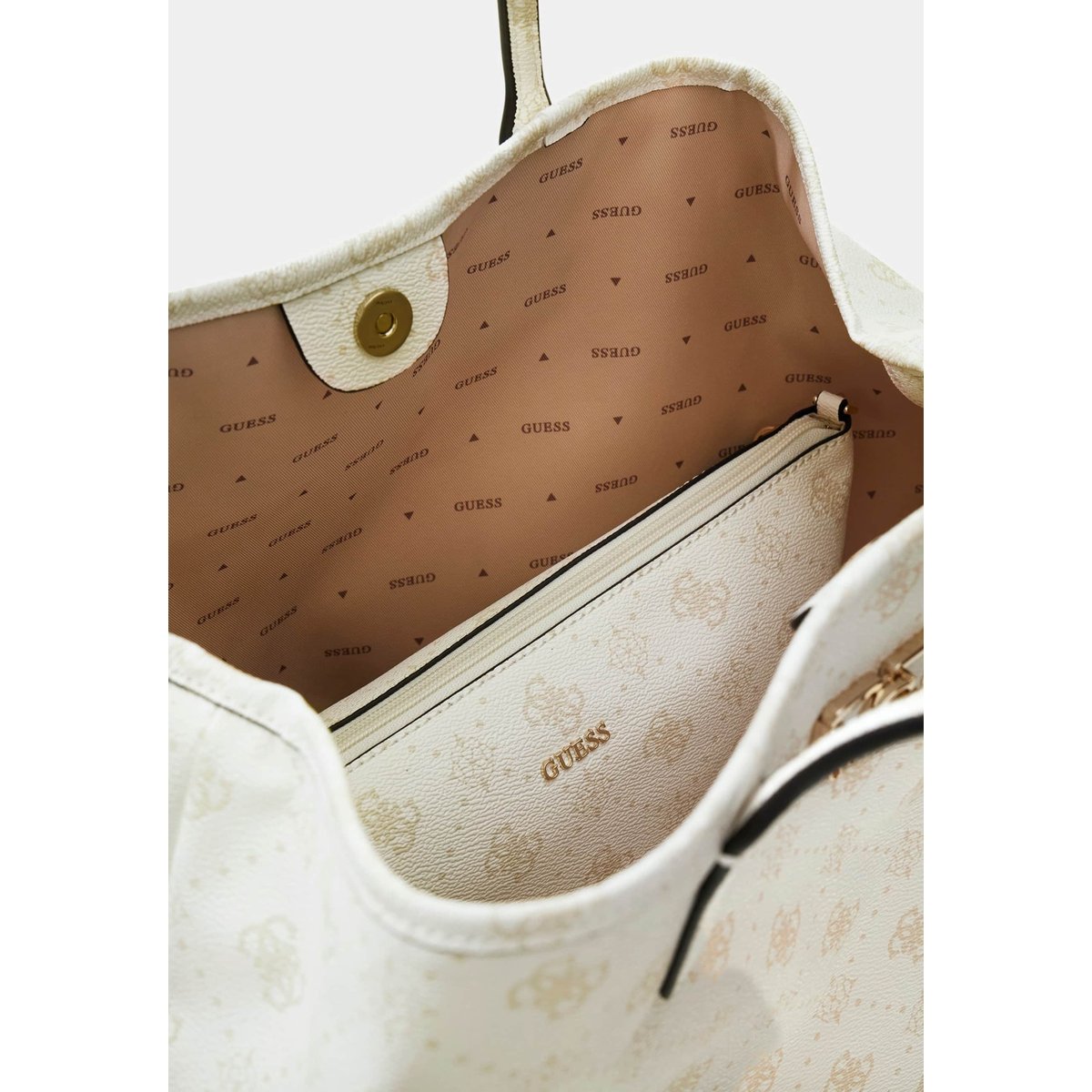 Sac Tote Avec Logo Emelie blanc, GUESS