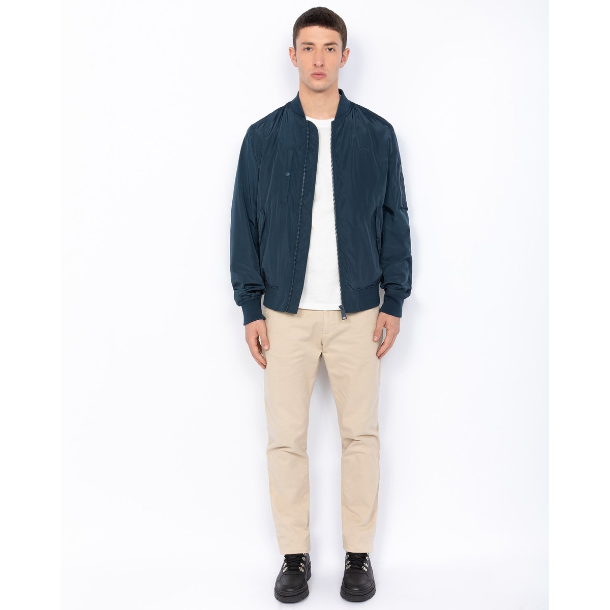 Blouson bomber type MA-1 bleu océan, SCHOTT