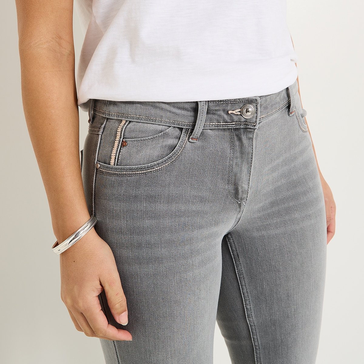Jean raccourci TOKYO R01 gris grey, GRAIN DE MALICE