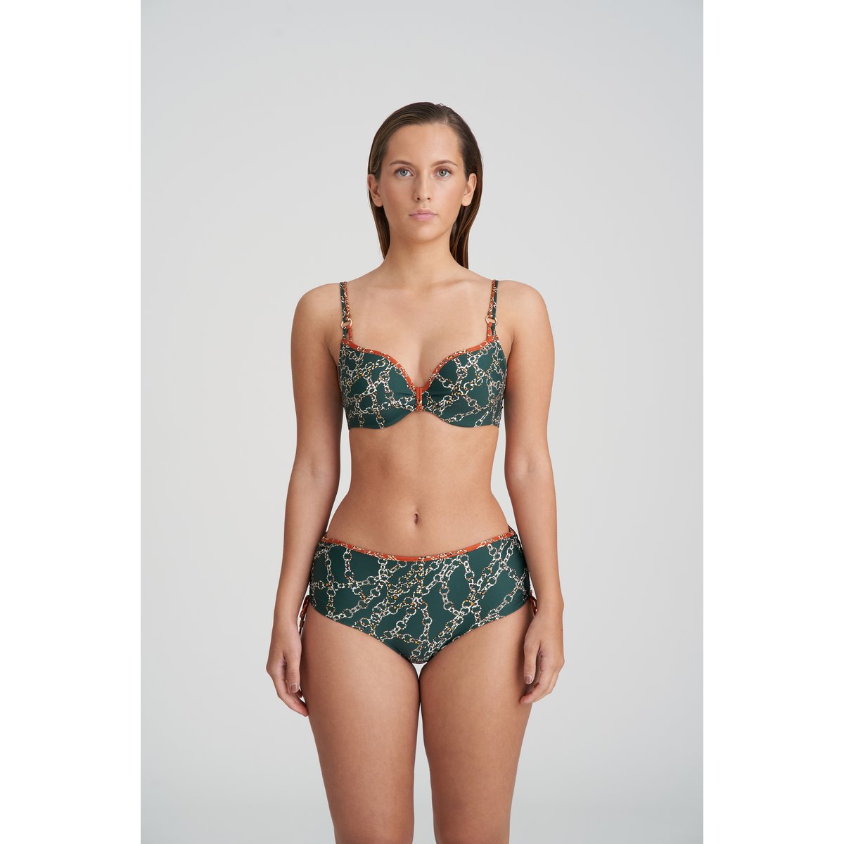Slip taille haute ficelles TAZAR vert - malachite, MARIE JO