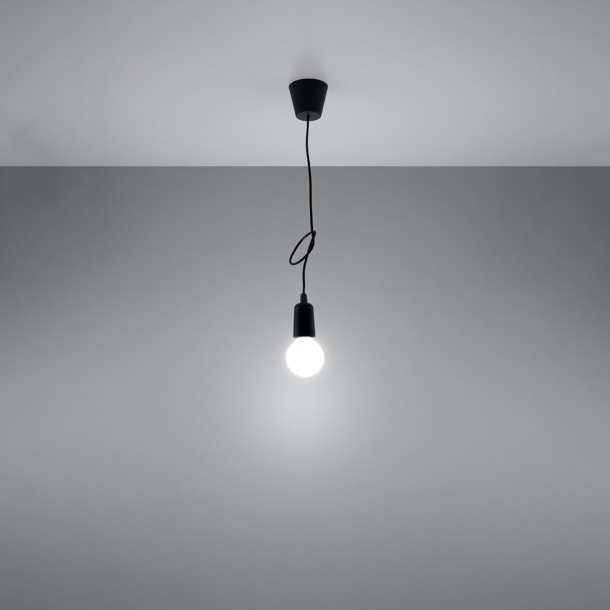 Suspension PVC Noir E27 1 Diego noir, EDEN