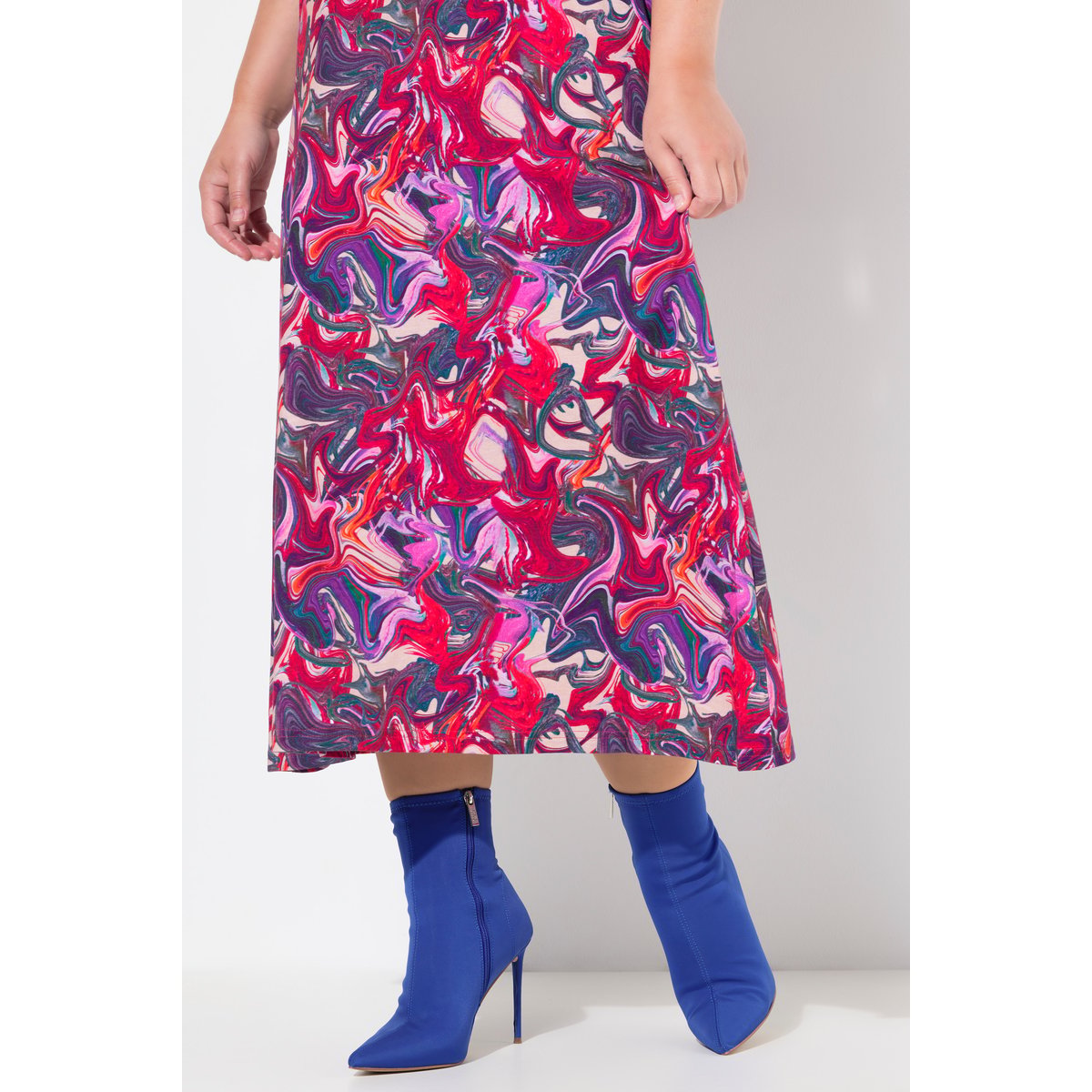 Robe en jersey, poches noir, ULLA POPKEN